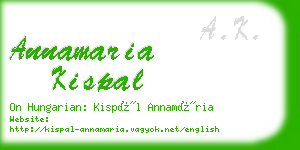 annamaria kispal business card